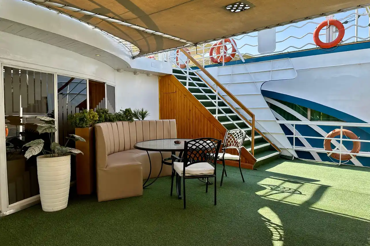 Sun deck of the MS Nile Crown I Nile Cruise Nile cruise